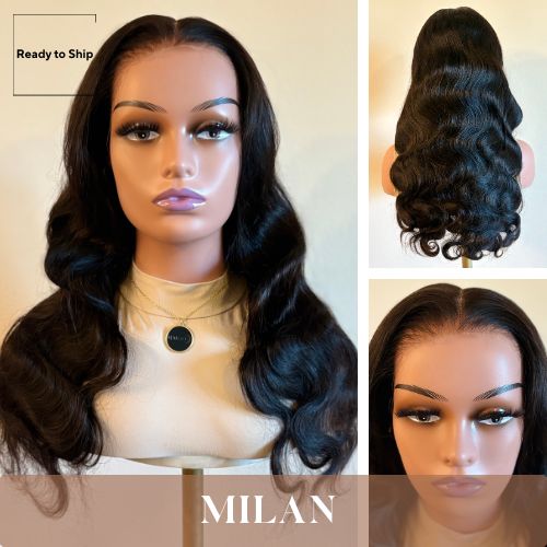 Milan– Body Wave Transparent Lace Wig 20" (Ready to Ship)