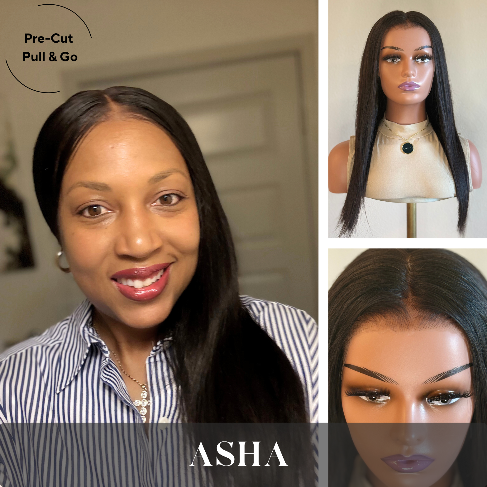 Asha – Straight Transparent Lace Wig (PP&G)