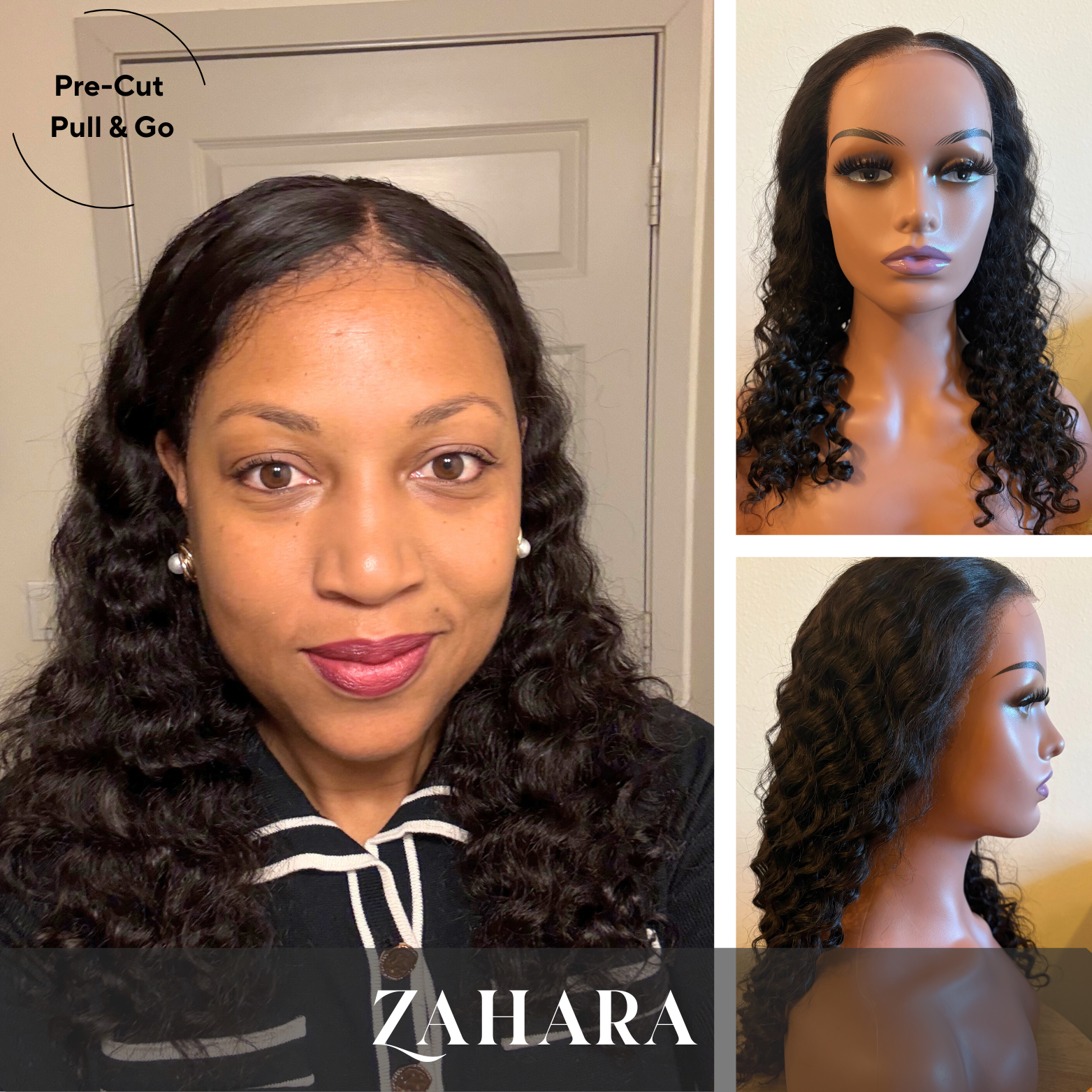 Zahara – Deep Wave Transparent Lace Wig (PP&G)