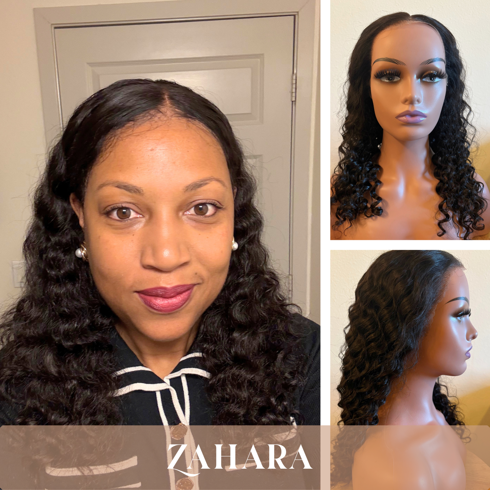 "Zahara" 13x6 HD Deep Wave Lace Front Wig