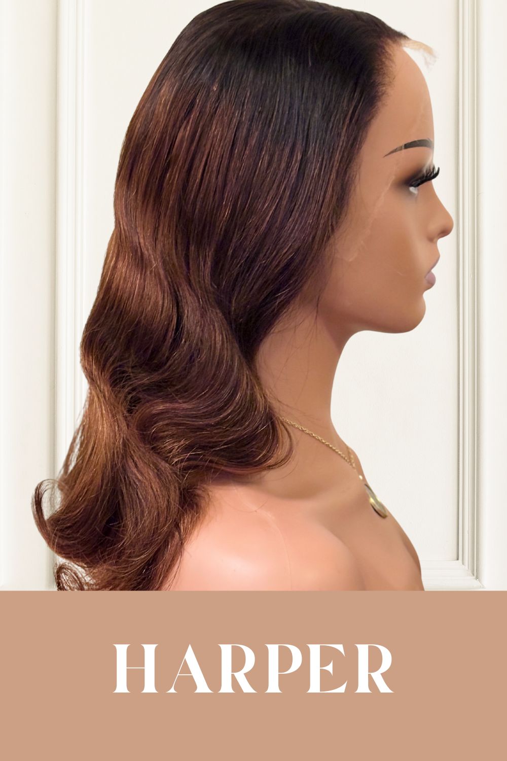 Harper – Golden Brown/Auburn Body Wave HD Lace Wig