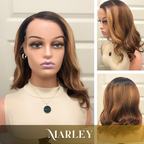 Marley– 13x4 Blonde and Brown Blend Loose Body Transparent or HD Lace Front Wig