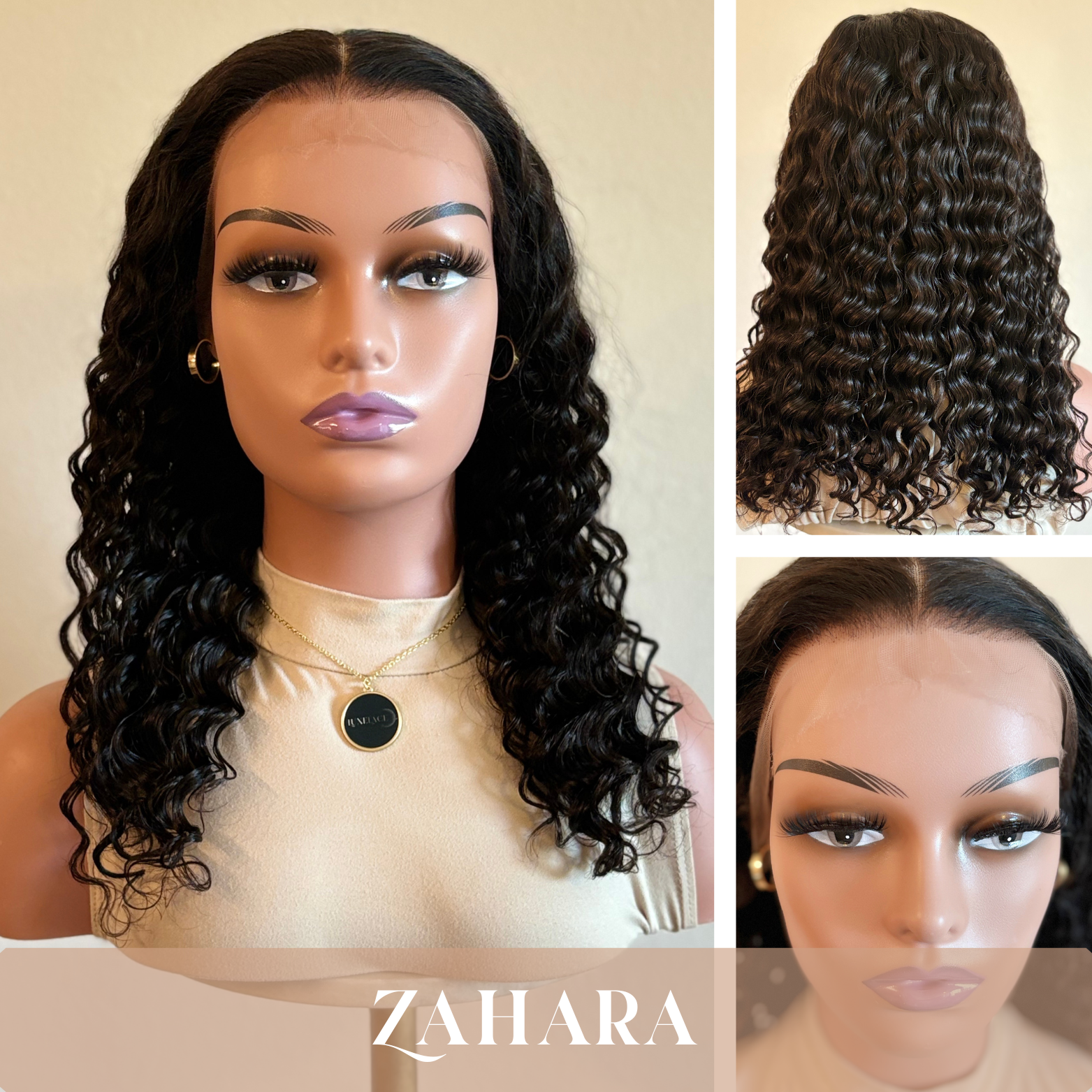Zahara – Deep Wave HD Lace Wig | 15A Raw Human Hair – LuxeLace